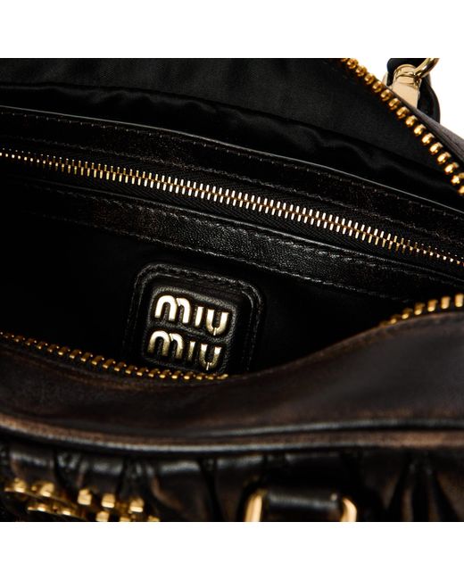 Miu Miu Black Compact Twill Bag