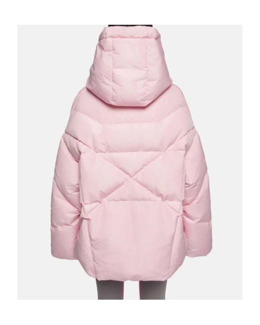 Khrisjoy Pink Oversized Hooded Down Jacket