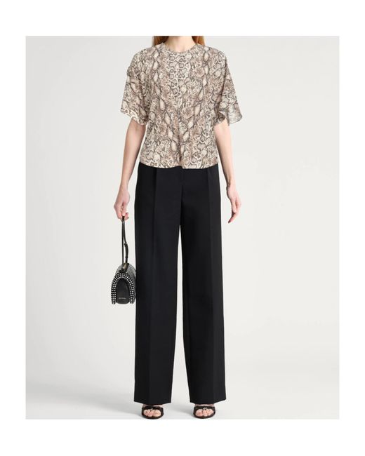 Isabel Marant Natural Printed Short Sleeve Shirt