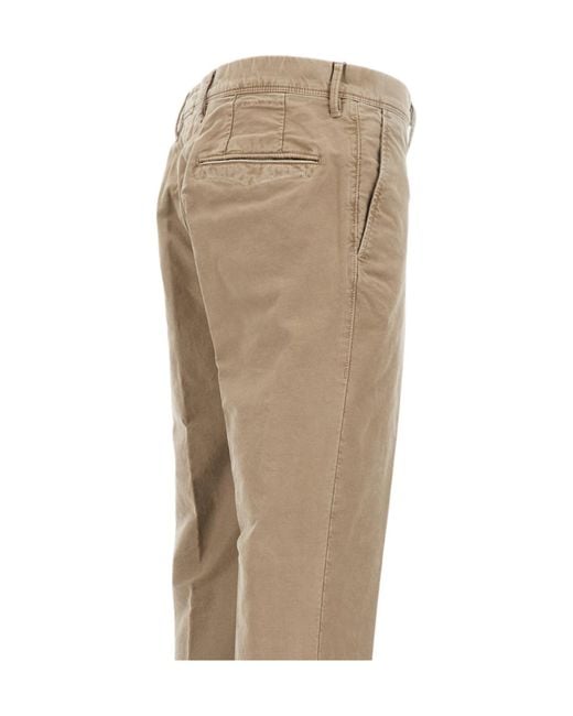 Incotex Natural Casual Pants With Belt Loops for men