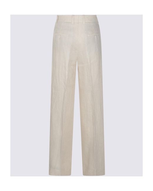 Incotex White Regular-Fit Straight-Leg Pants