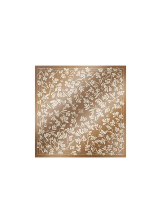Max Mara Natural Carre Pattern-Printed Scarf