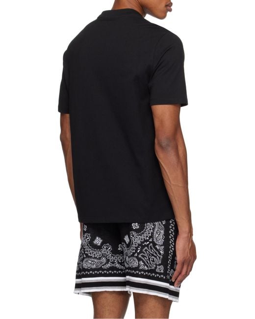 Amiri Black Logo Printed Crewneck T-Shirt for men