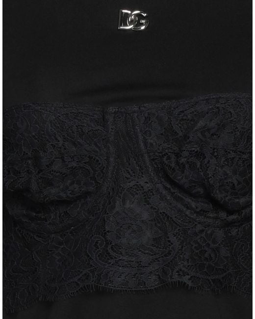Dolce & Gabbana Black Solid Color T-Shirts