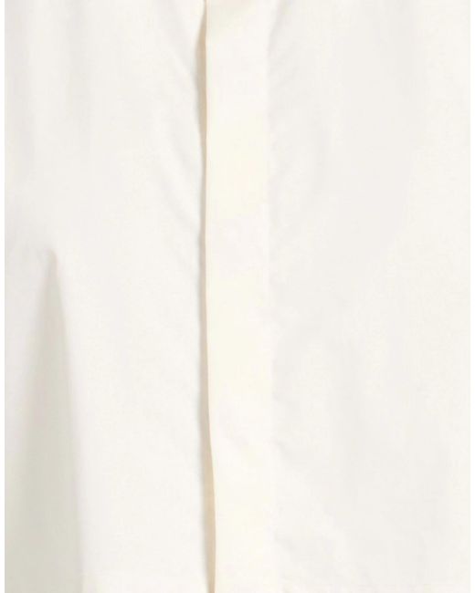 Rick Owens White Solid-Color Long-Sleeve Shirt