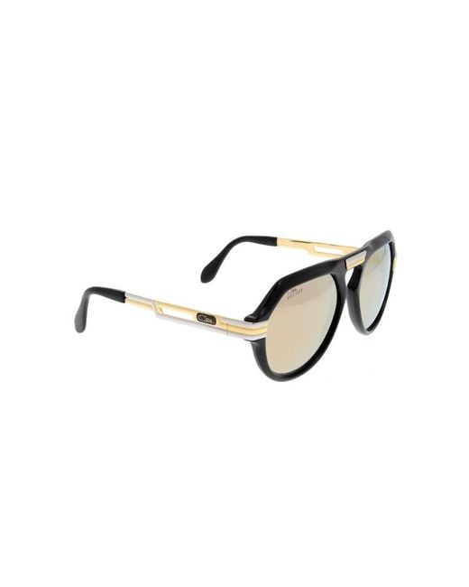 Cazal Metallic Irregular Frame Sunglasses for men