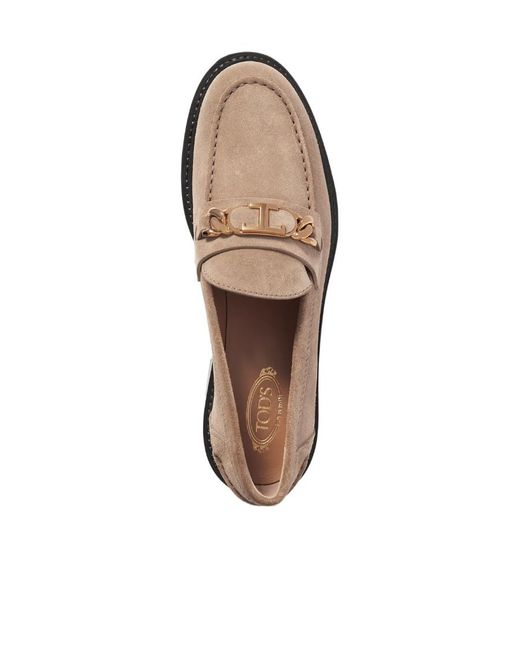 Tod's Brown Label Love Shoes With Emblem And Emblem