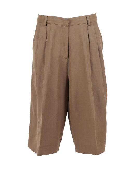 Fabiana Filippi Gray Pleated Wide-Leg Pants