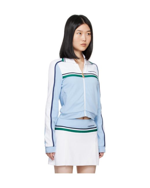 Casablanca Blue Contrast Lapel Casual Jacket
