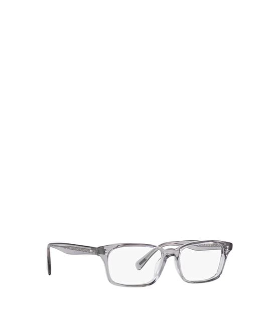 Oliver Peoples White Rectangle-Frame Glasses for men