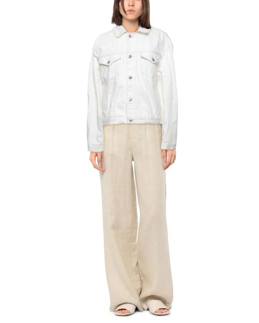 Maison Margiela White Denim Trucker Jacket