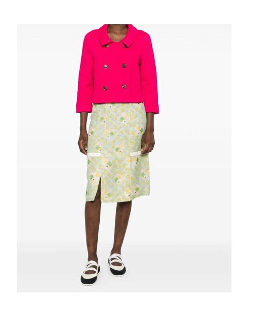 Dries Van Noten Pink Huvia Double-Breasted Jacket