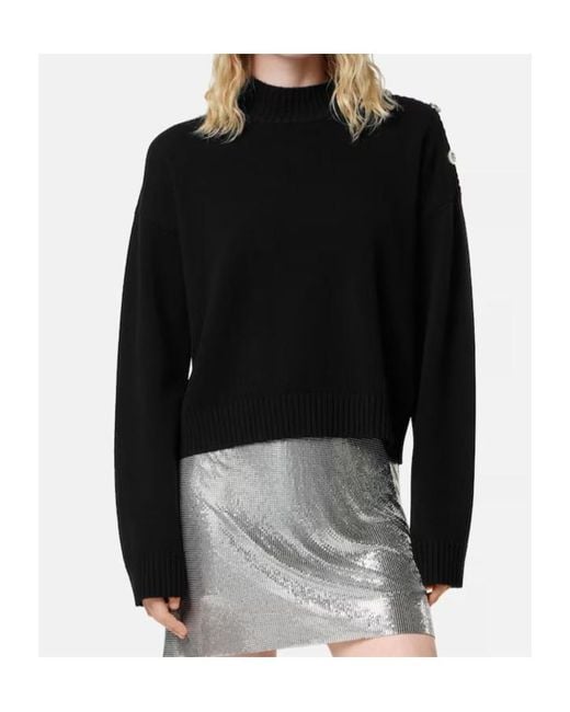 Versace Black Stand-Up Neck Knitted Jumper