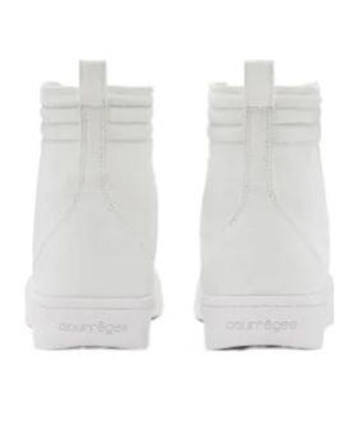 Courreges White Panelled Canvas Sneakers