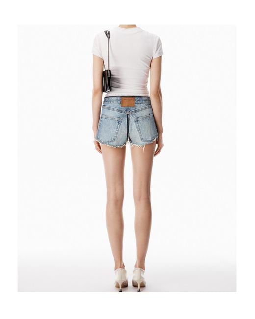 Alexander Wang Blue Zipped V-Waist Shorts