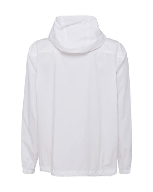 DSquared² White Logo Printed Zipped Jacket for men