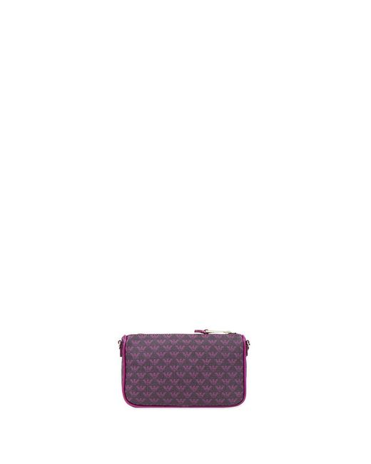 Emporio Armani Purple Logo Shoulder Bag