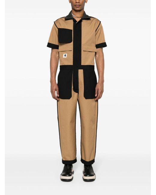 Sacai X Carhartt Wip Suiting Bonding Jumpsuit in Black for