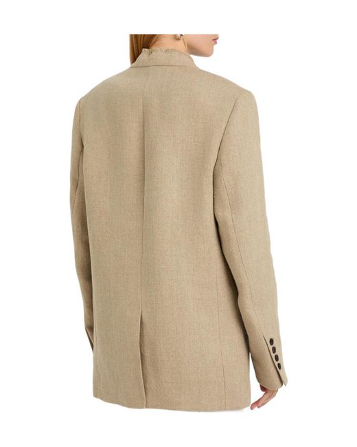 Totême  Natural Frayed Linen Jacket
