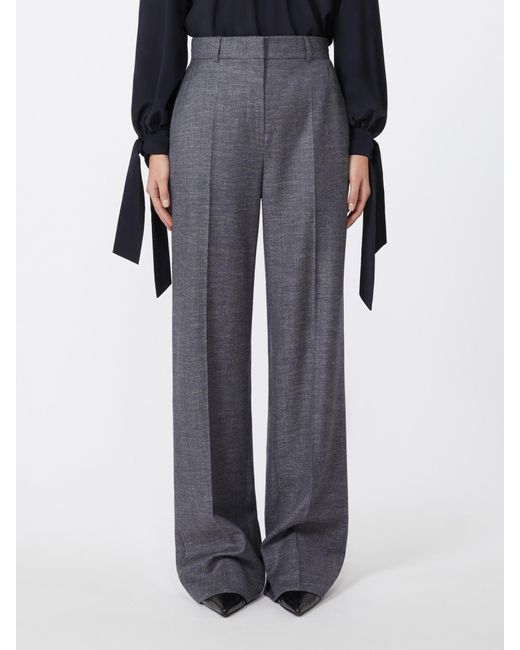 Max Mara Blue Studio Eziana Straight Leg Pants