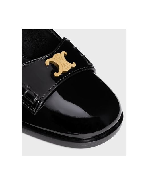 Celine Lily Triomphe Pump in Black | Lyst