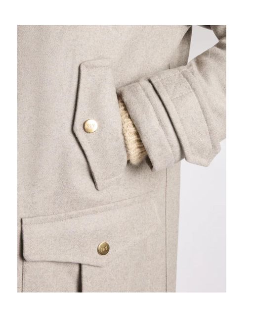 Fay Natural Quilted Wool-Blend Parka