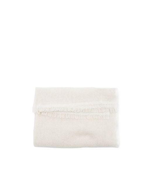 Fabiana Filippi White Fringed Edge Scarf