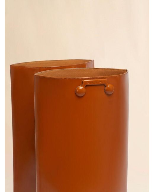 Marni Brown Trunkaroo Knee-High Boots