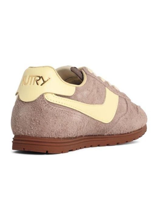 Autry Brown Windspin Retro Low-Top Sneakers