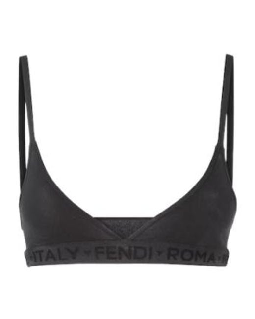 Fendi Gray Viscose Bra