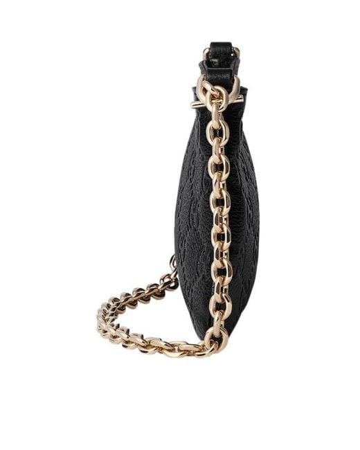 Gucci Black Gg Emblem Super Mini Shoulder Bag