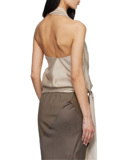 Entire studios White Halterneck Tie-Front Top