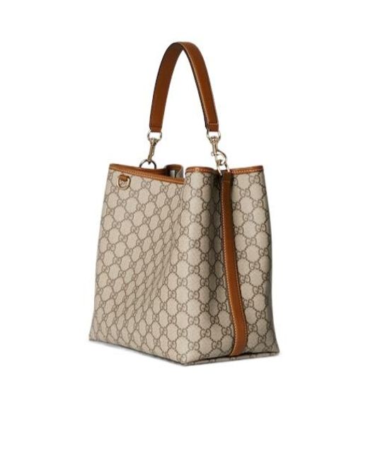 Gucci Natural Gg Emblem Small Shoulder Bag