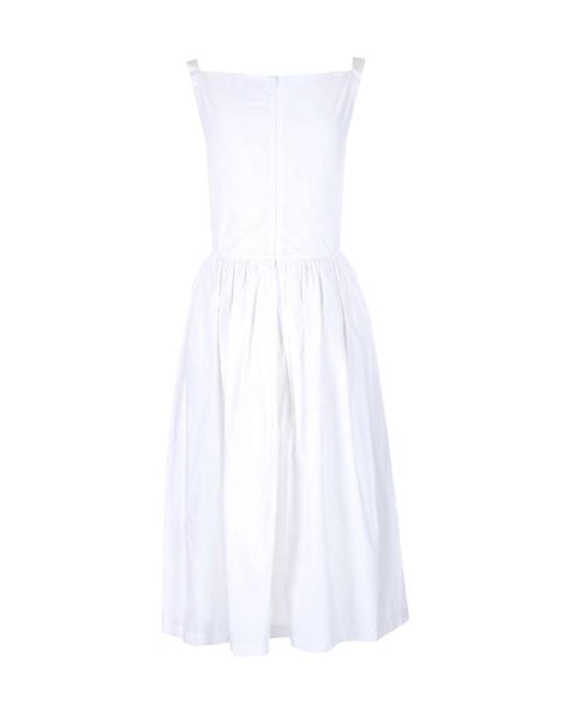 Vivienne Westwood White Sunday Draped Midi Dress