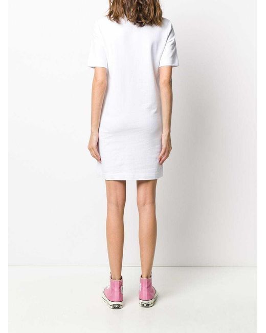 Moschino White Logo Detail T-Shirt Dress