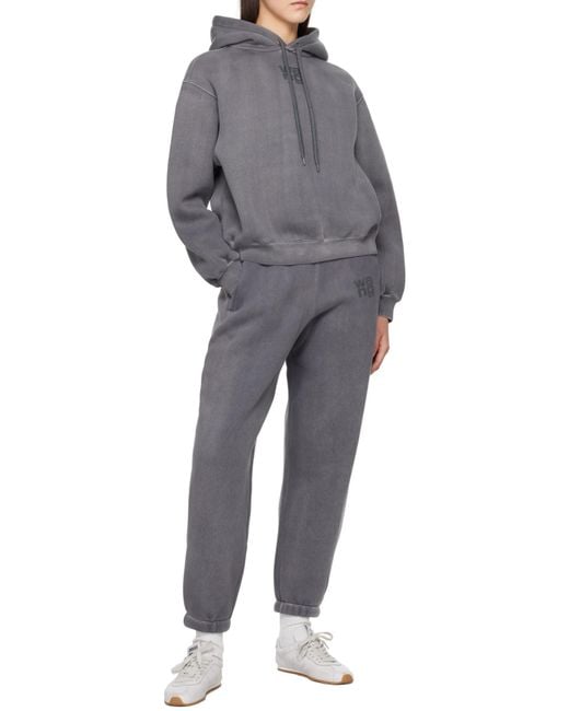 Alexander Wang Blue Essential Terry Ribbed Hem Joggers
