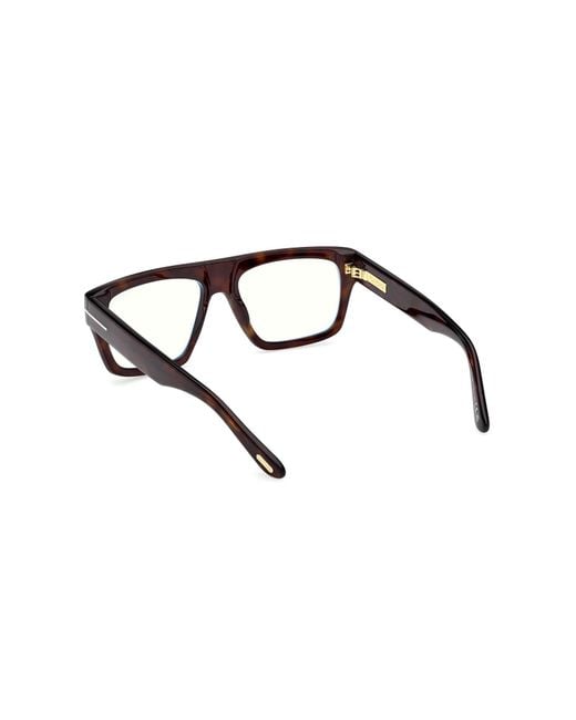 Tom Ford White Eyewear Rectangle Frame Glasses for men