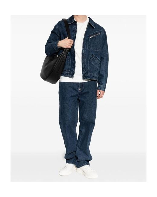 KENZO Blue Signature Japanese Denim Straight Fit Jeans for men