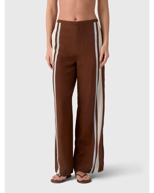 Sir Brown Striped Casual Pants