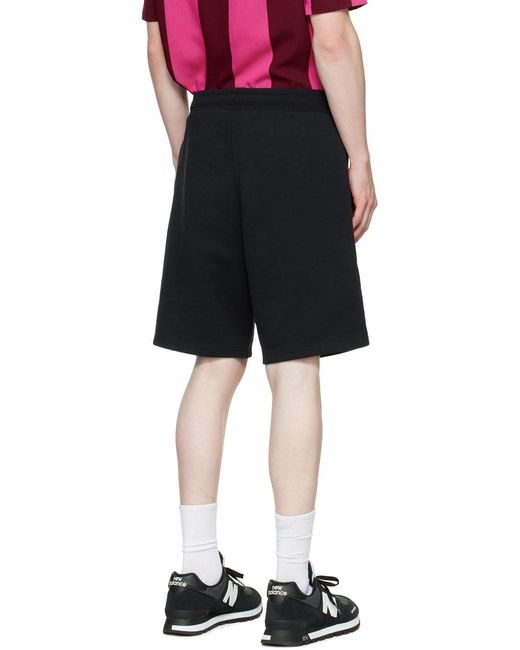 AMI Black Ami De Coeur Track Shorts for men
