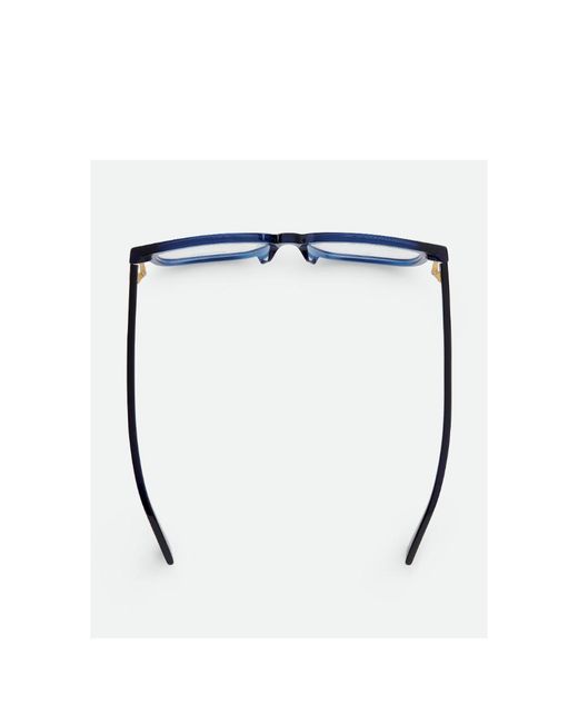 Bottega Veneta Blue Eyewear Square Frame Glasses for men