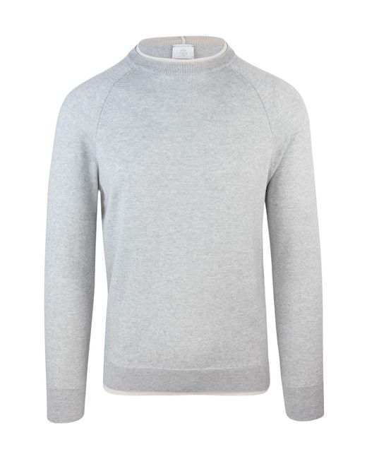 Eleventy Gray Crewneck Knitwear for men