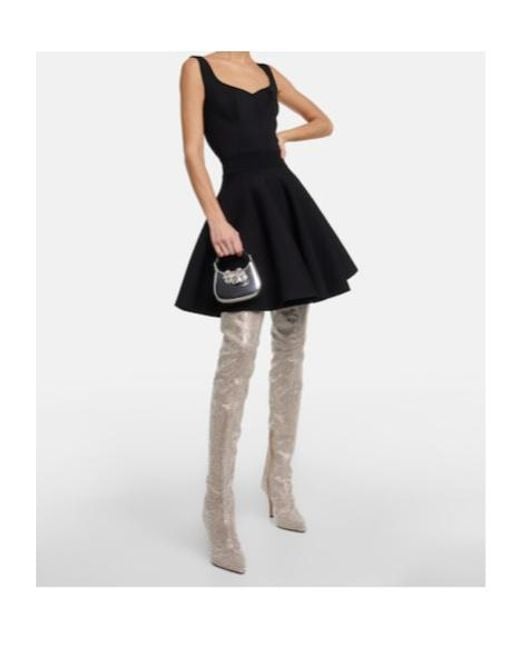 Paris Texas White Embellished Over-The-Knee Boots