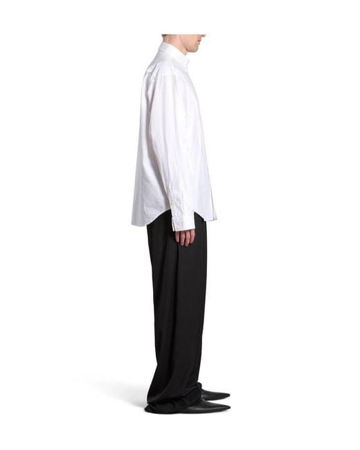 Balenciaga White Political Stencil Large Fit Shirt for men