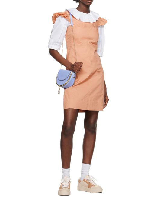 See By Chloé Pink Apron Mini Dress