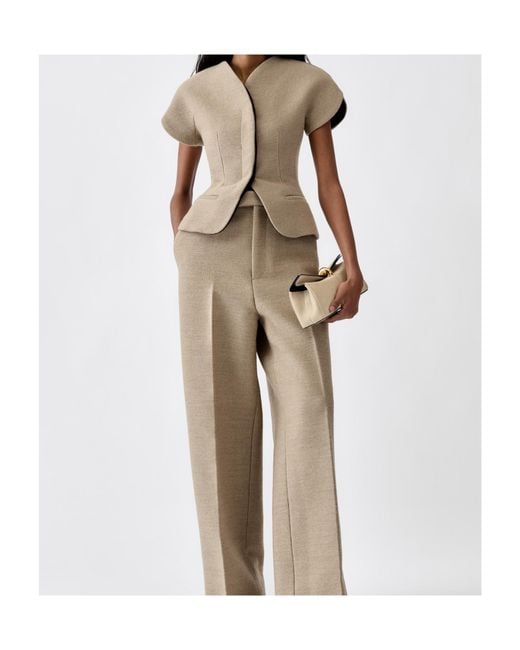 Jacquemus Natural The Ovalo Short-Sleeve Jacket