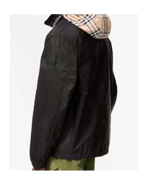 Burberry Black Nylon Newington Hooded Jacket for men