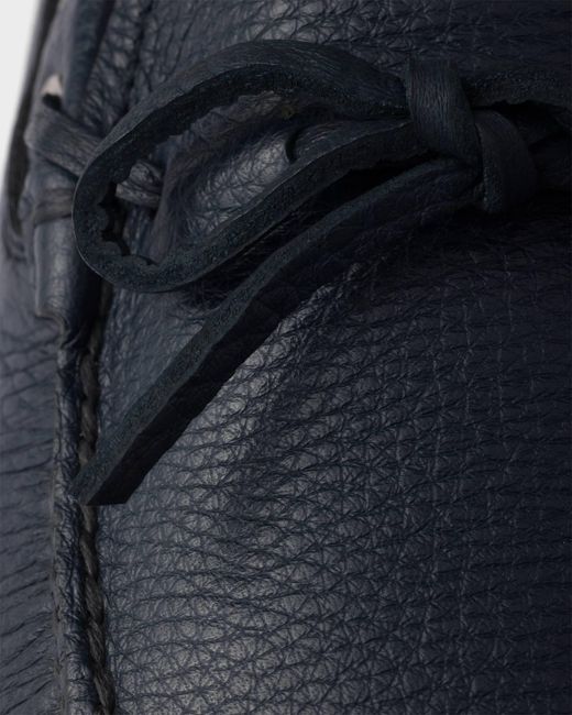 Prada Blue Leather Driving Shoe for men