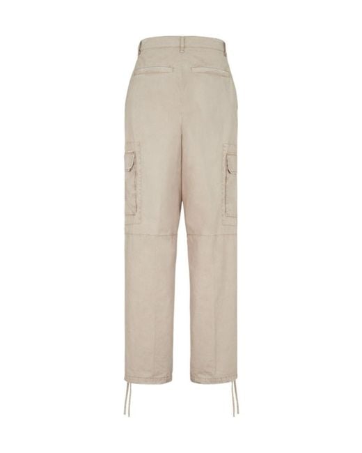 Fendi Natural Worn-Effect Cargo Trousers for men