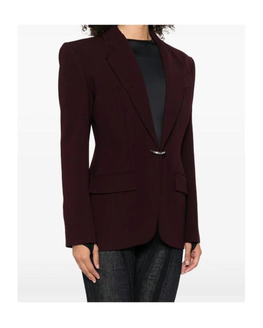 Mugler Black Single-Breasted Wool Jacket